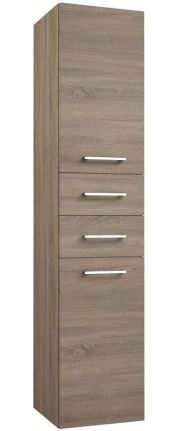 Badezimmer - Hochschrank Rajkot 80, Farbe: Eiche - 160 x 35 x 35 cm (H x B x T)