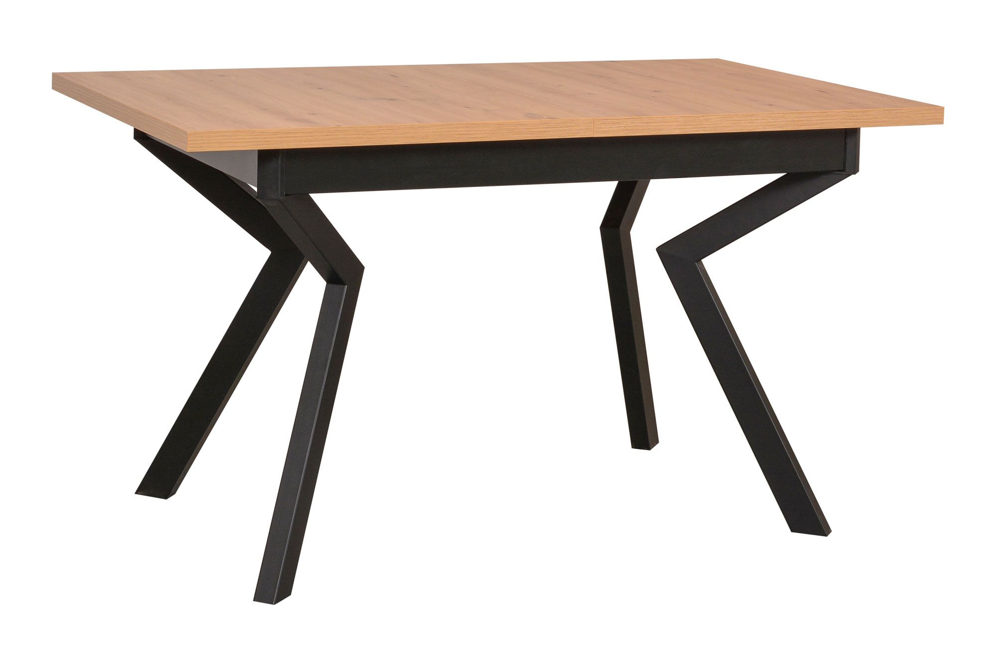 Moderner Esstisch VILIS, Abmessung 80 x 140/180 cm (B x T), Tischplattenhöhe von 32 mm, leicht kombinierbar, Metallbeine, Tischplatte laminiert