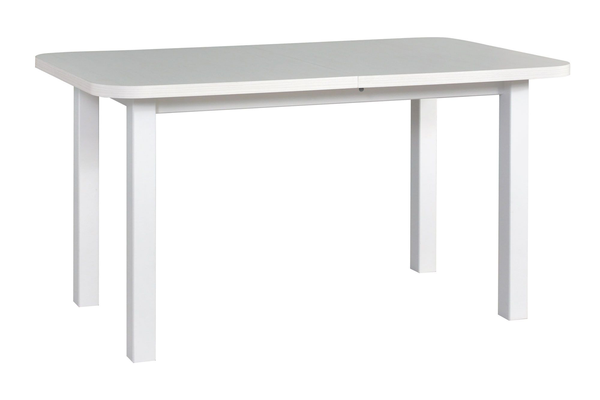 Weißer Esszimmertisch ROTE, leicht kombinierbar, Abmessung 80 x 140/220 cm (B x T), Tischplattenhöhe von 32 mm, für bis zu 8 Personen platz
