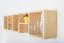 Hängeregal, Wandregal, Bücherregal - 160 cm breit, Kiefer Massivholz, Farbe: Natur