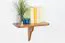 Hängeregal, Wandregal, Bücherregal - 40 cm breit, Kiefer Massivholz, Farbe: Eiche