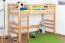 Kinderbett / Hochbett "Easy Premium Line" K22/n, Buche Vollholz massiv Natur - Liegefläche: 90 x 200 cm