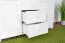 Weiße Kommode aus massivem Kiefernholz Junco 163, modernes Design, 100 x 140 x 42 cm, besonders langlebig und stabil, mit 6 Schubladen und 4 Fächern