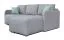 Ecksofa ausziehbar Luanda 80, Farbe: Hellgrau - Abmessungen: 215 x 165 cm B x T)