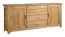 Moderne Kommode / Sideboard mit vier Schubladen Eiche massiv Floresta 11, Natur, sehr Stabil, 90 x 212 x 48 cm, zwei Türen, lebendig wirkende Maserung