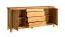 Moderne Kommode / Sideboard mit vier Schubladen Eiche massiv Floresta 11, Natur, sehr Stabil, 90 x 212 x 48 cm, zwei Türen, lebendig wirkende Maserung