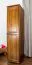 Schmaler Kleiderschrank | 1 Drehtür | mit Kleiderstange | 47 cm breit | Massivholz | Farbe: Eiche Abbildung